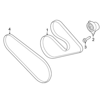 Ford OE - Cooling - Belts & Pulleys (Single Alternator), (Flex)