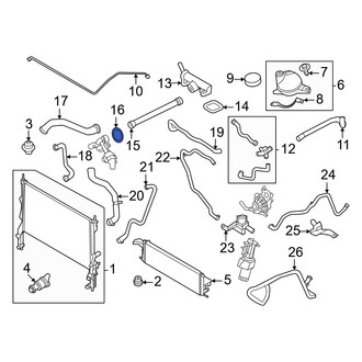 Ford OE - Engine Coolant Pipe Seal