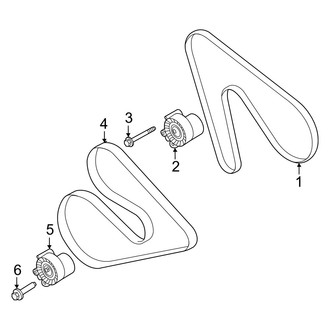 Ford OE - Cooling - Belts & Pulleys (Dual Alternators), (Gas)