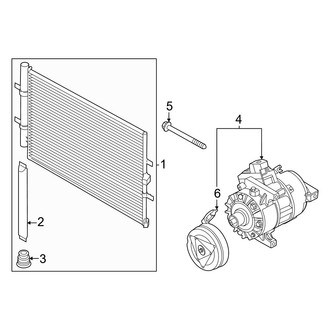 Ford OE - Air Conditioner & Heater - Condenser, Compressor & Lines (Condenser & Compressor), (Gas)