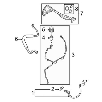 Ford OE - Air Conditioner & Heater - Condenser, Compressor & Lines (A/C Lines, W/O Rear A/C), (Gas)