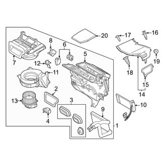 Ford OE - Air Conditioner & Heater - Front Evaporator