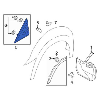 Ford OE - Front Left Fender Molding