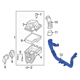 Ford OE - Rear Engine Air Intake Hose