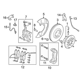 Ford OE - Front Suspension - Brake Components (AWD)