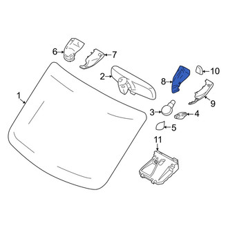 Ford OE - Front Right Interior Rear View Mirror Cover