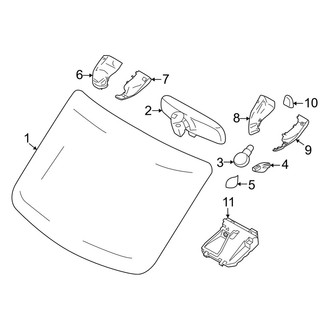 Ford OE - Windshield - Glass (Low Roof)