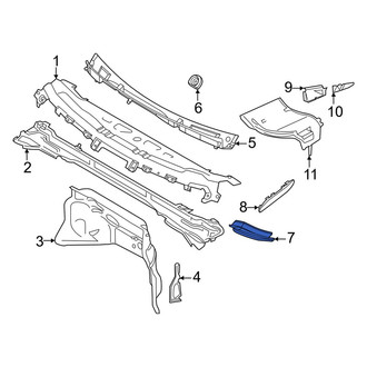 Ford OE - Front Right Cowl Water Deflector