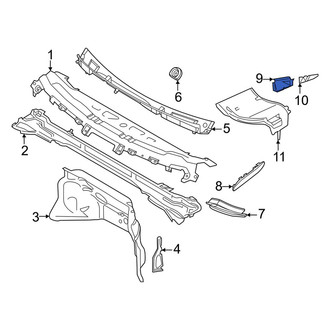 Ford OE - Left Inner Cowl Cover Bracket