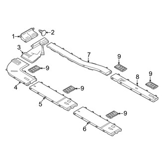 Ford OE - Instrument Panel - Ducts & Louver (Auxiliary, Front)