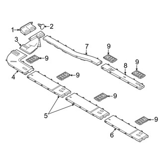 Ford OE - Instrument Panel - Ducts & Louver (Auxiliary, Front)