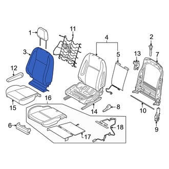 Ford OE - Front Right Seat Back Cushion Cover