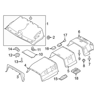 Ford OE - Roof - Interior Trim (Medium Roof, With Full Headliner)