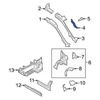 Ford OE - Right Upper Inner Body A-Pillar Reinforcement