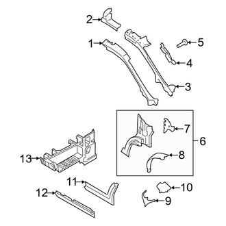 Ford OE - Pillars, Rocker & Floor - Hinge Pillar (Passenger Side)