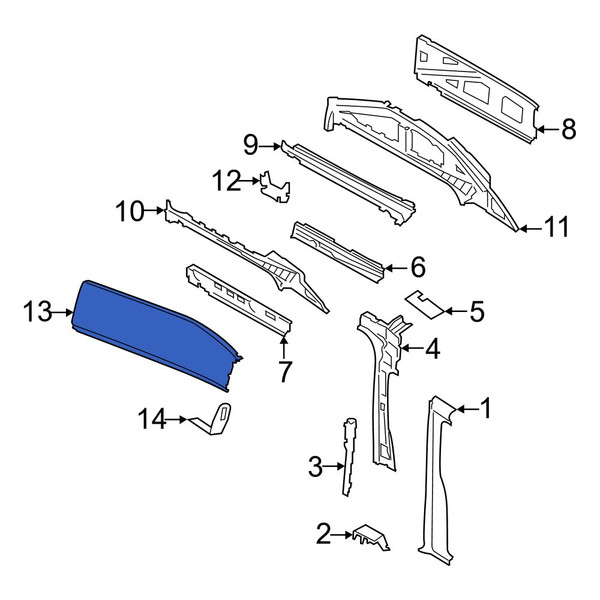 Ford OE BK3Z61513A12D - Rear Right Upper Quarter Panel Extension