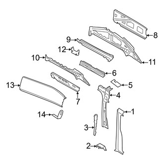 Ford OE - Pillars, Rocker & Floor - Center Pillar (Passenger Side)