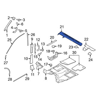 Ford OE - Rear Door Sill Plate