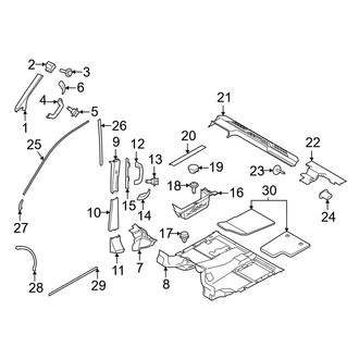Ford OE - Pillars, Rocker & Floor - Interior Trim
