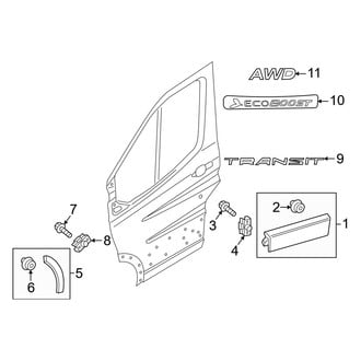 Ford OE - Front Door - Exterior Trim