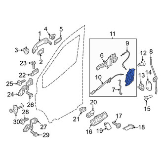 Ford OE - Front Right Door Latch Assembly