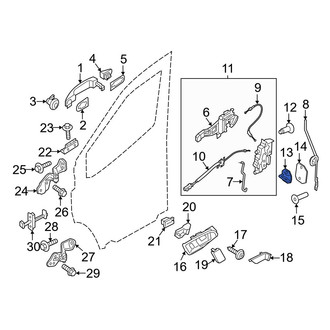 Ford OE - Front Door Lock Striker Plate