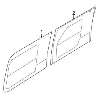 Ford OE - Side Loading Door - Glass & Hardware (Hinged)