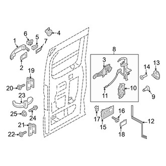 Ford OE - Side Loading Door - Hardware (Hinged Front Door)