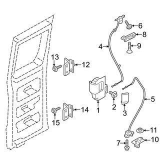 Ford OE - Side Loading Door - Hardware (Hinged Rear Door)