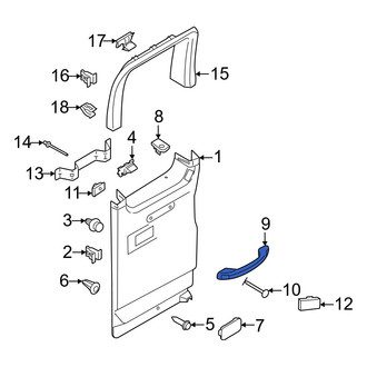 Ford OE - Center Rear Interior Door Pull Handle
