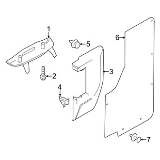 Ford OE - Side Loading Door - Interior Trim (Hinged Rear Door, W/O Window)