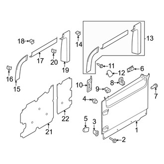 Ford OE - Side Loading Door - Interior Trim (Sliding, Wagon), (XL / XLT)