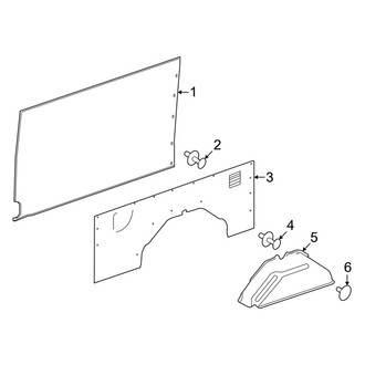 Ford OE - Side Panel - Interior Trim (Passenger Side, W/O Window)