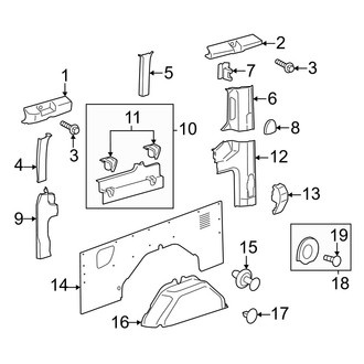 Ford OE - Side Panel - Interior Trim (Passenger Side, With Window)
