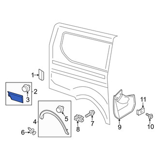 Ford OE - Rear Right Side Body Panel Molding