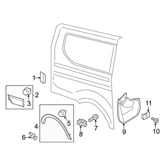 Ford OE - Side Panel - Exterior Trim (Passenger Side)