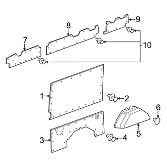 Ford OE - Side Panel - Interior Trim (Passenger Side, W/O Window)