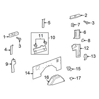 Ford OE - Side Panel - Interior Trim (Passenger Side, With Window)