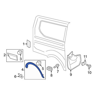 Ford OE - Front Left Wheel Arch Molding