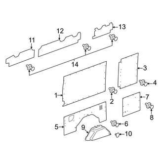 Ford OE - Side Panel - Interior Trim (Passenger Side, W/O Window)