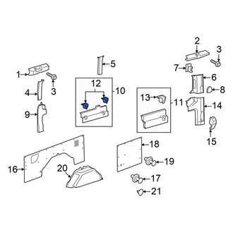Ford OE - Rear Center Left Interior Quarter Panel Cup Holder