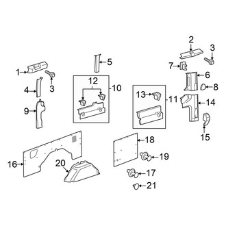 Ford OE - Side Panel - Interior Trim (Passenger Side, With Window)