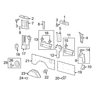 Ford OE - Side Panel - Interior Trim (W/O Side Door, Driver Side, With Window)