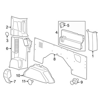 Ford OE - Side Panel - Interior Trim (With Side Door, Driver Side, With Window)