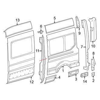 Ford OE - Side Panel & Components (W/O Side Door, Driver Side)