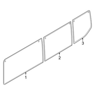 Ford OE - Side Panel - Glass (W/O Side Door, Driver Side)