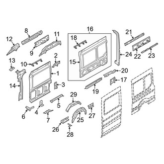 Ford OE - Side Panel - Inner Structure (W/O Side Door, Driver Side)