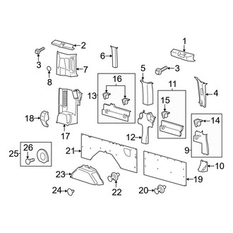Ford OE - Side Panel - Interior Trim (W/O Side Door, Driver Side, With Window)