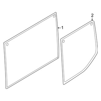 Ford OE - Side Panel - Glass (With Side Door, Driver Side)