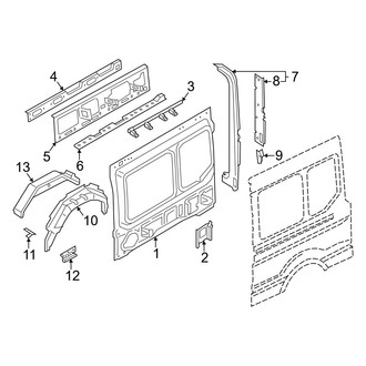Ford OE - Side Panel - Inner Structure (With Side Door, Driver Side)